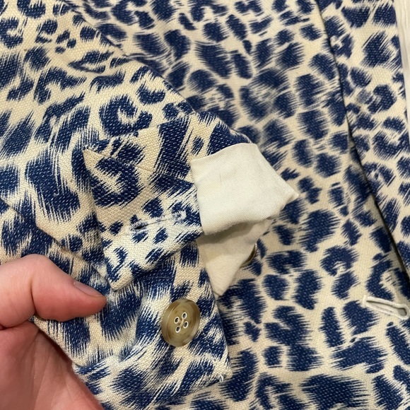 Cartonnier Blue Leopard Print Blazer from Anthropologie - Picture 8 of 9